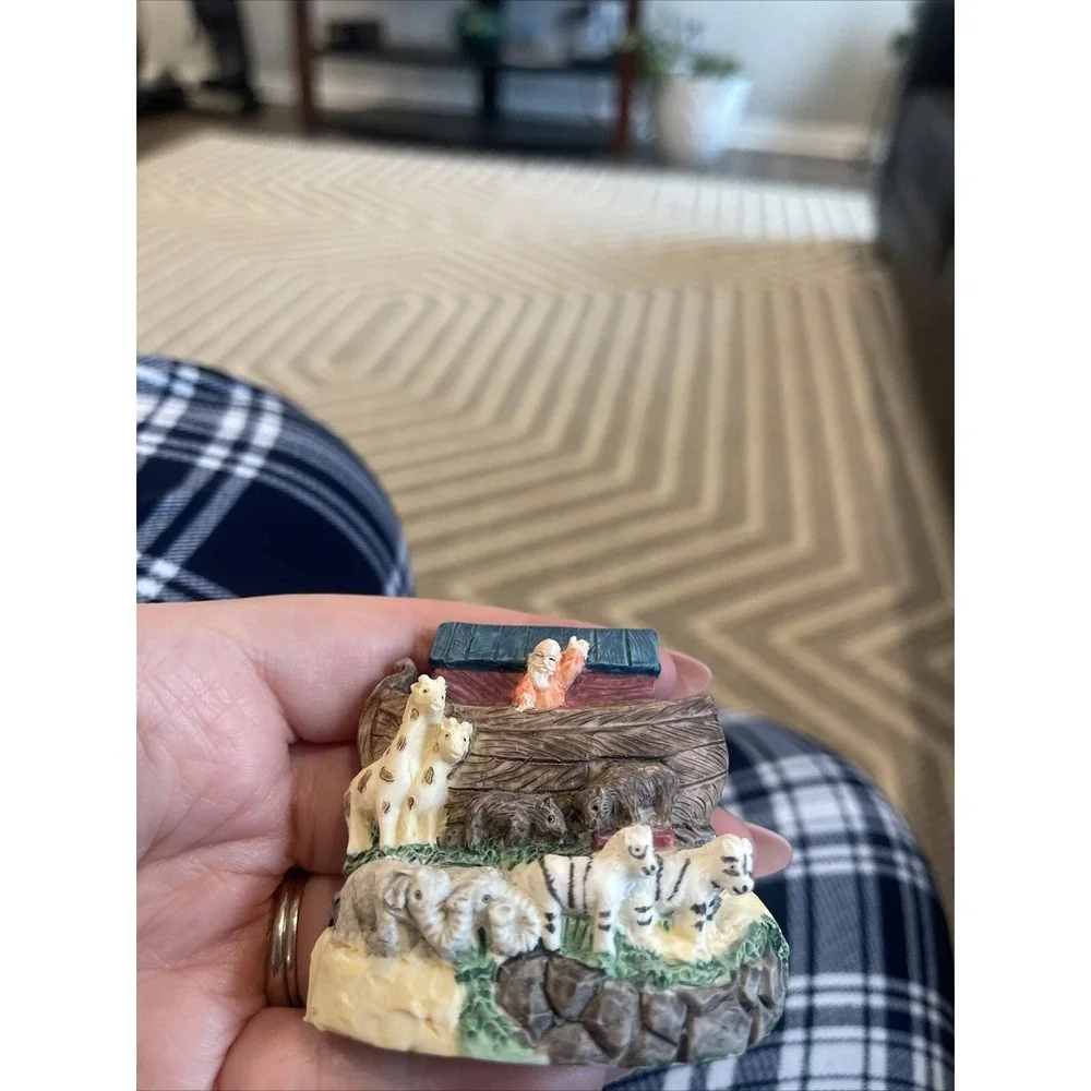 Vintage Noah's Ark Refrigerator Magnets Animals Fridge Resin